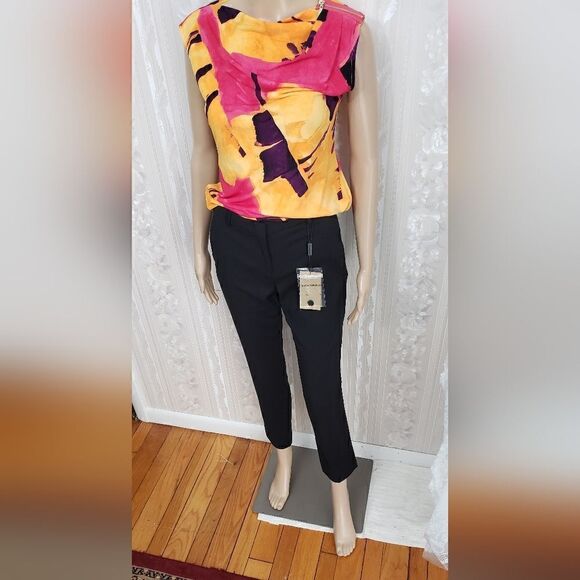 DKNY Sleeveless Zipper Stretch Top NWT Size Small - Picture 5 of 9